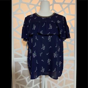 Juicy Couture Floral Print Top Size XL
